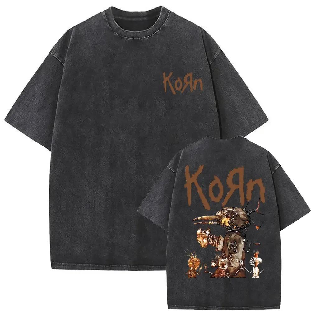 

2026 Новинка Чоловічий одяг Футболка Homme T-Shirt Чоловіки Футболка для чоловіків Прана Вінтаж Рок-гурт Korn Ftl Follow The Leader S помаранчевий