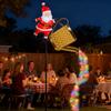 Solar Christmas Lights Outdoor Waterproof Kettle Santa Claus Solar Christmas Decorations Outdoor Lanterns for Garden Decor Yard