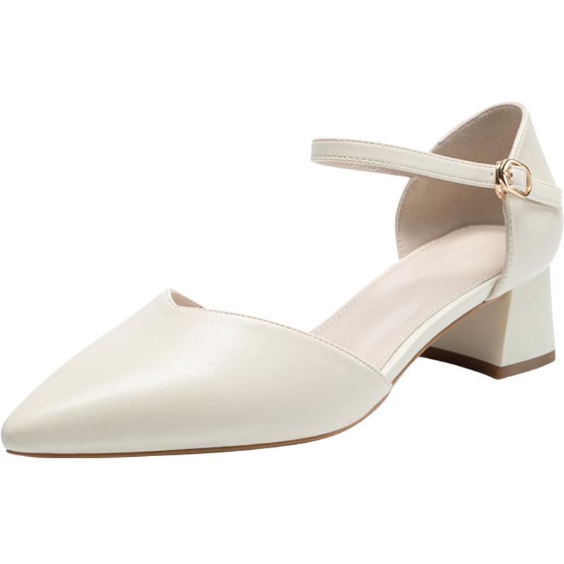 Women s Pointed Closed-Toe Block Heel Sandals 38