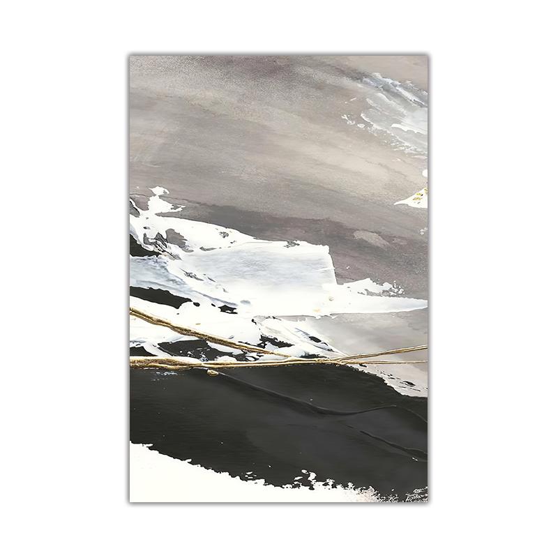 Chinesische Tinte Schwarz Weiß Pinsel Malerei Abstrakte Linien Leinwand Malerei Poster und Druck Wand Kunst Bilder für Wohnzimmer Dekor