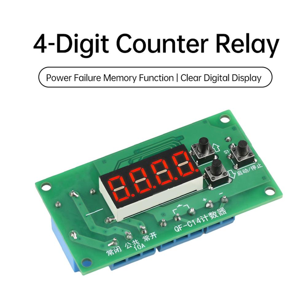 Four Digits Time Control Minute Timer Board Digital Display Counter Module Process Counter Controller with Relay Output 0-9999