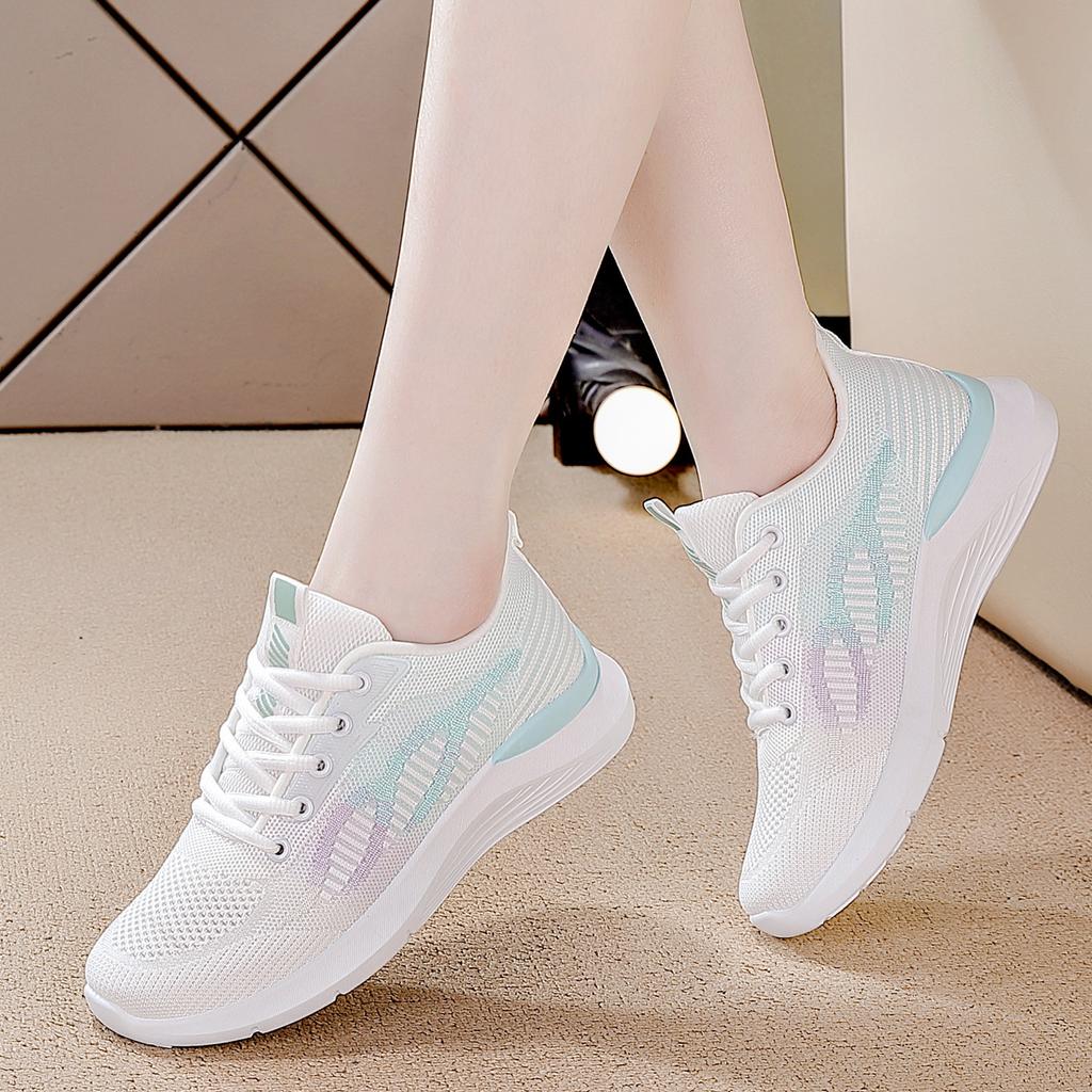 Spring White Running Shoes Sports Shoes Flat Bottom Women's Casual Shoes