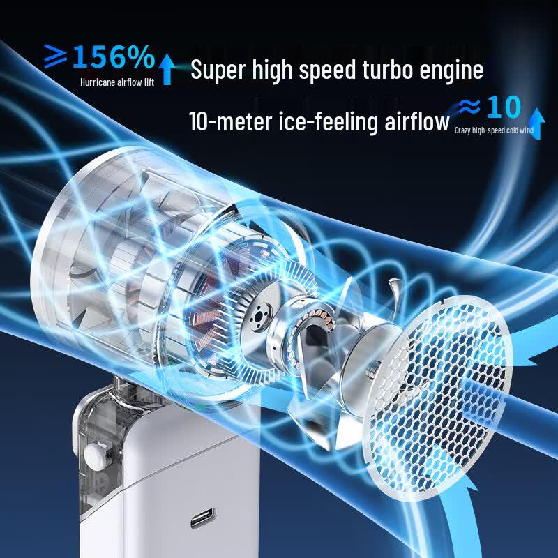 Kpeld 6000mAh Portable Ice Cooling Fan