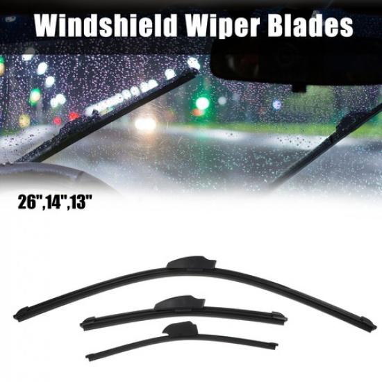 3 Pcs Car Front Rear Windscreen Wiper Blades Set for Hyundai I30 GD 2012-2017