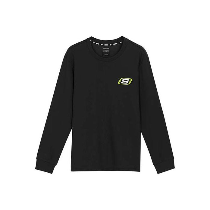 Skechers Спортивный Повседневный Свитшот с Круглым Вырезом Мужской свитшот Угольно-Черный L320U112-0018 S