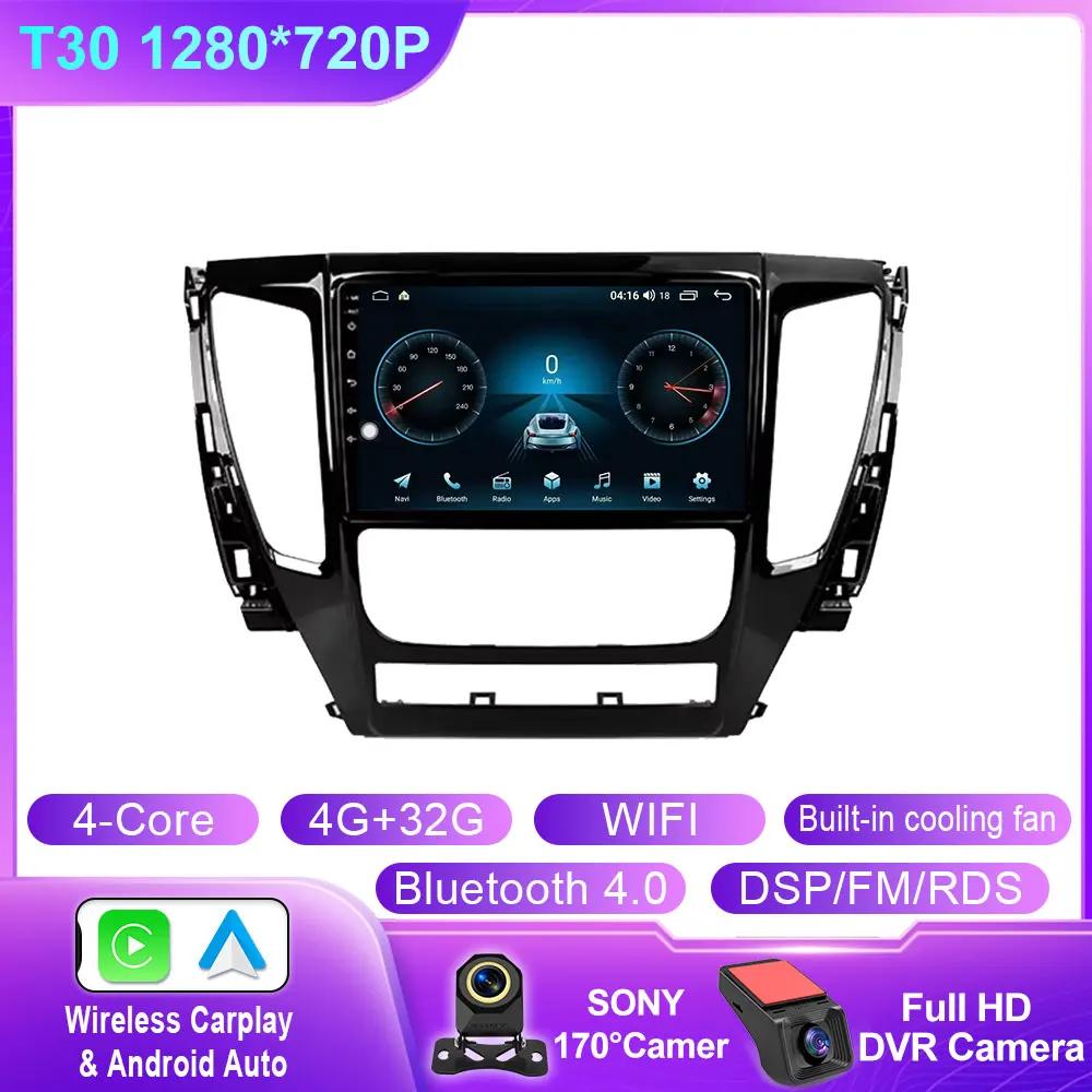 For Mitsubishi Pajero Sport 3 2016 - 2018 Carplay Auto 4G+WIFI GPS Car Radio Navigation Multimedia Video Player Stereo Android14