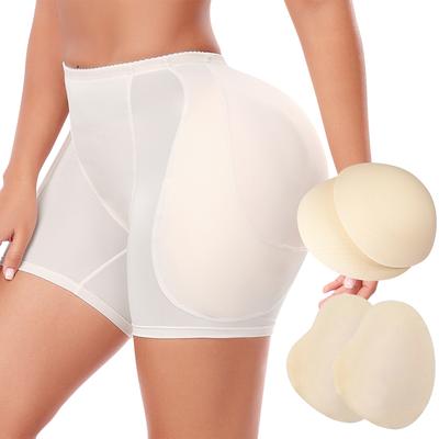 Women Hip Butt Padded Booty Lifter Body Shaper Shorts Thicker Enhancer Removable 4 Pads Panty for Bigger Butt Fake Ass Boyshorts