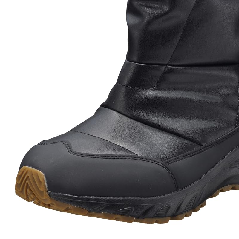 SPALDING Men's Waterproof Snow Boots, Wide Width, 6E, SFW 4140, Black, Size 25.5 Cm
