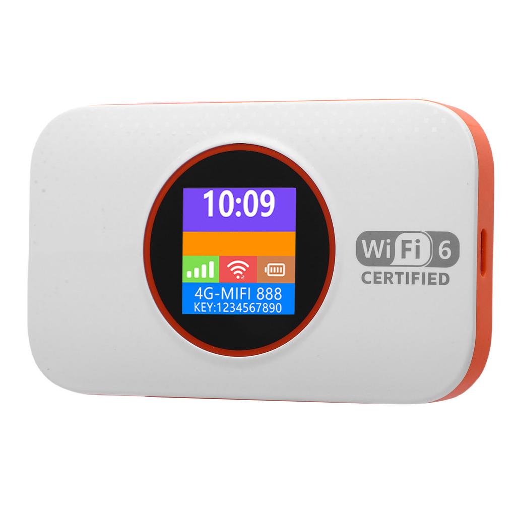 4G LTE Mobile WiFi Router Lockless WiFi 6 300Mbps SIM Slot Portable Hotspot Device for Camping Travel