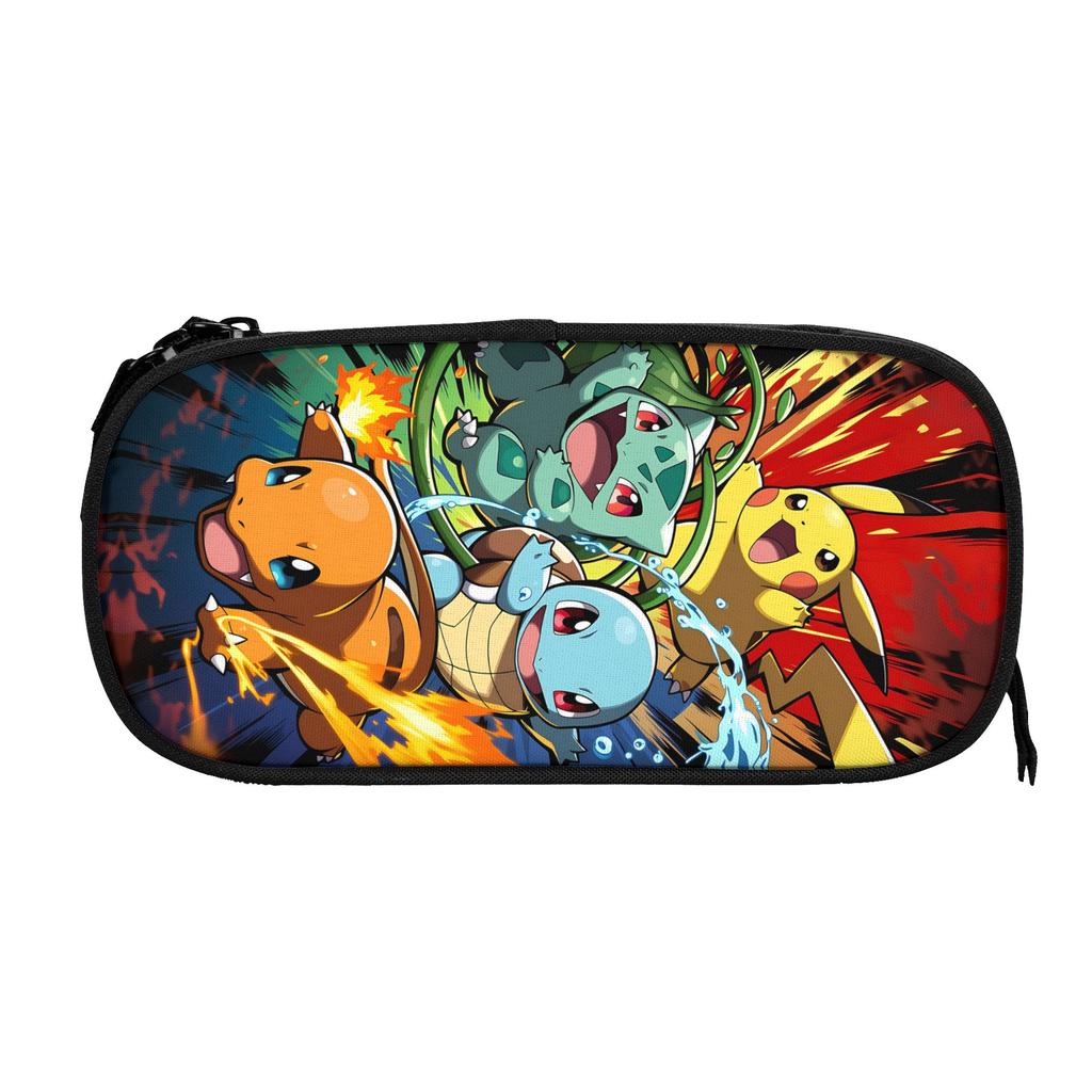 Custom Pokemon All Character Collage  Large Capacity Bags for Child  School Pencil Bag for Boys Gilrs Kids