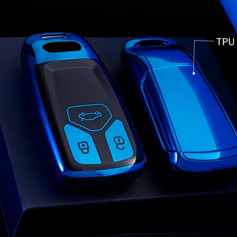 High-grade TPU Car Remote Key Cover Case Shell For A4 B9 A5 A6L A6 S4 S5 S7 8W Q7 4M Q5 TT TTS RS Coupe Styling Accessories