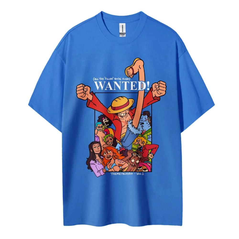 ONE PIECE Tshirt Mens Pure Cotton Casual  Round Neck Tshirt Short Sleeve Clothing Summer Sports Casual Short Sleeve Top
