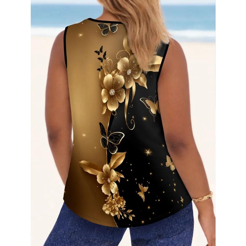 Women's Sleeveless Vest Creative Colorful Pattern Printing Comfortable Soft Fashionable Versatile Summer Oversized Vest