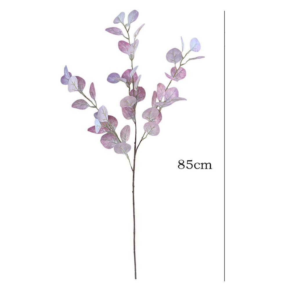 Multicolor Artificial Eucalyptus Stems Bridal Bouquet Photography Prop Simulation Money Leaf Branches Plastic Landscape Making