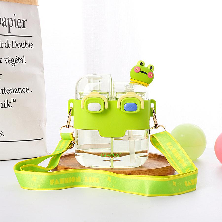 1pc 17.92/26.37oz Portable Leakproof Double Drink Water Bottle with Straw and Strap for School, Sports, and Travel - Stay Hydrated On the Go!