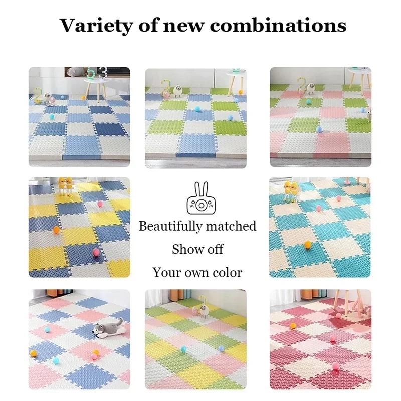 30x2.5CM Baby Foam Crawling Mat Children EVA Educational Toys Kids Soft Floor Game Mat Chain Fitness Brick Gym Game Carpet Gifts