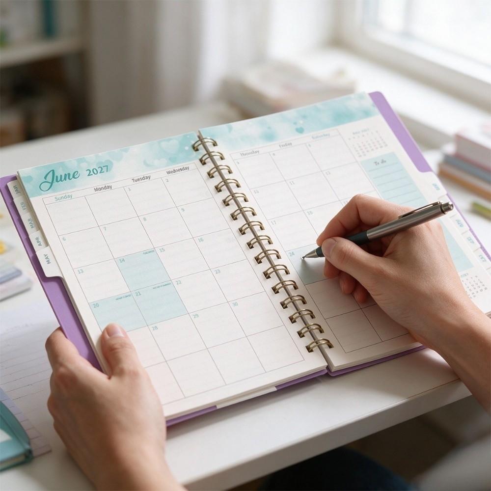 Efficiency 2027 Yearly Planner Notebook Thick Paper A5 Agenda Planning Notebook Stationery
