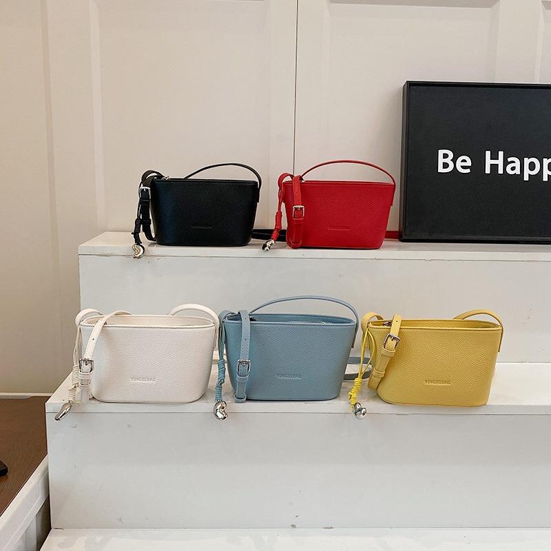 High-end boat bag ingot bag mini small bag women's new fashion and leisure single shoulder crossbody bucket bag