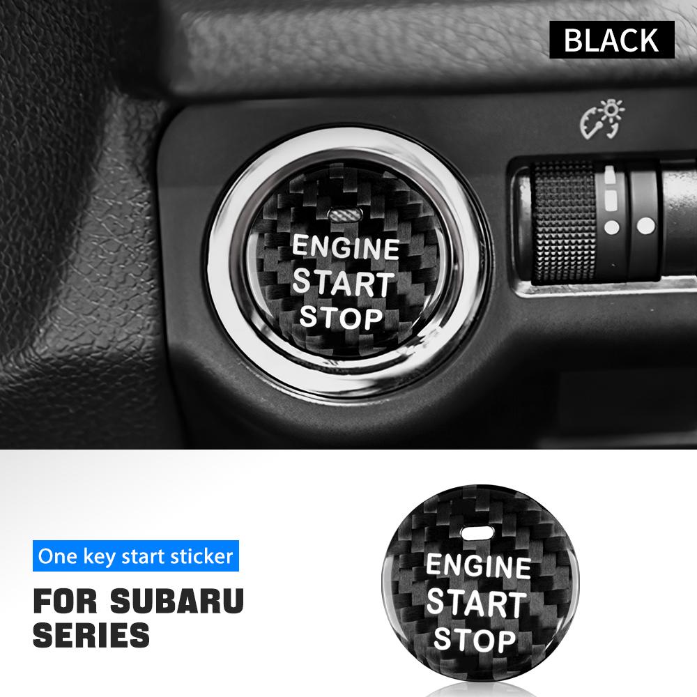 

Наклейка на двигун для Subaru Forester XV WRX Impreza Outback Legacy Автомобіль Справжнє вуглеволокно Накладка на кнопку старт-стоп Аксесуари чорний