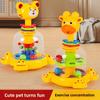 Baby Educational Push Giraffe Jumping Ball With Rolling Beads For Kids Playroom