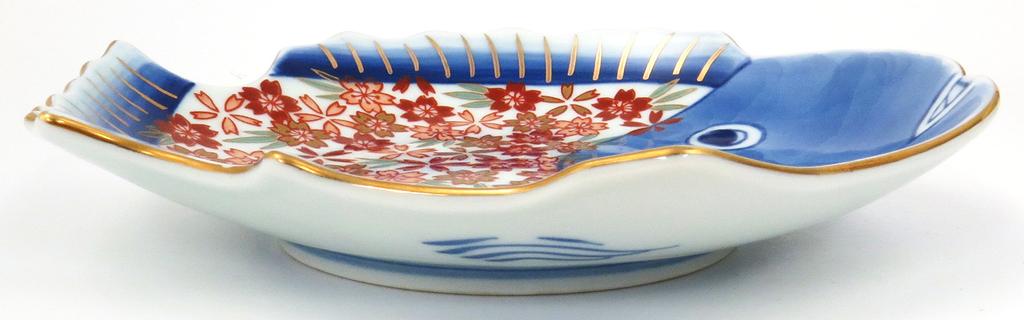 Hasami Rinkurou Old Imari Sea Bream Plate with Cherry Blossoms Ware, Kiln, Gorgeous, Style, Type, 009070-541