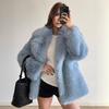 New imported fox fur coat women's medium and long light fashion autumn and winter warm imitation fur coat
