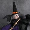 1pcs/3pcs Halloween witch doll angel hanging decorations with broom - no electricity required, suitable for multiple holiday ind