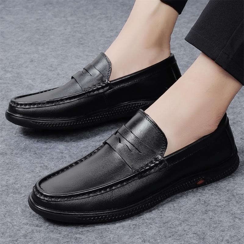 Fashion Casual Luxury Brand Men Loafers Italian Moccasins Breathable Slip On Men Walking Shoes Business Shoes Genuine Leather Men Shoes