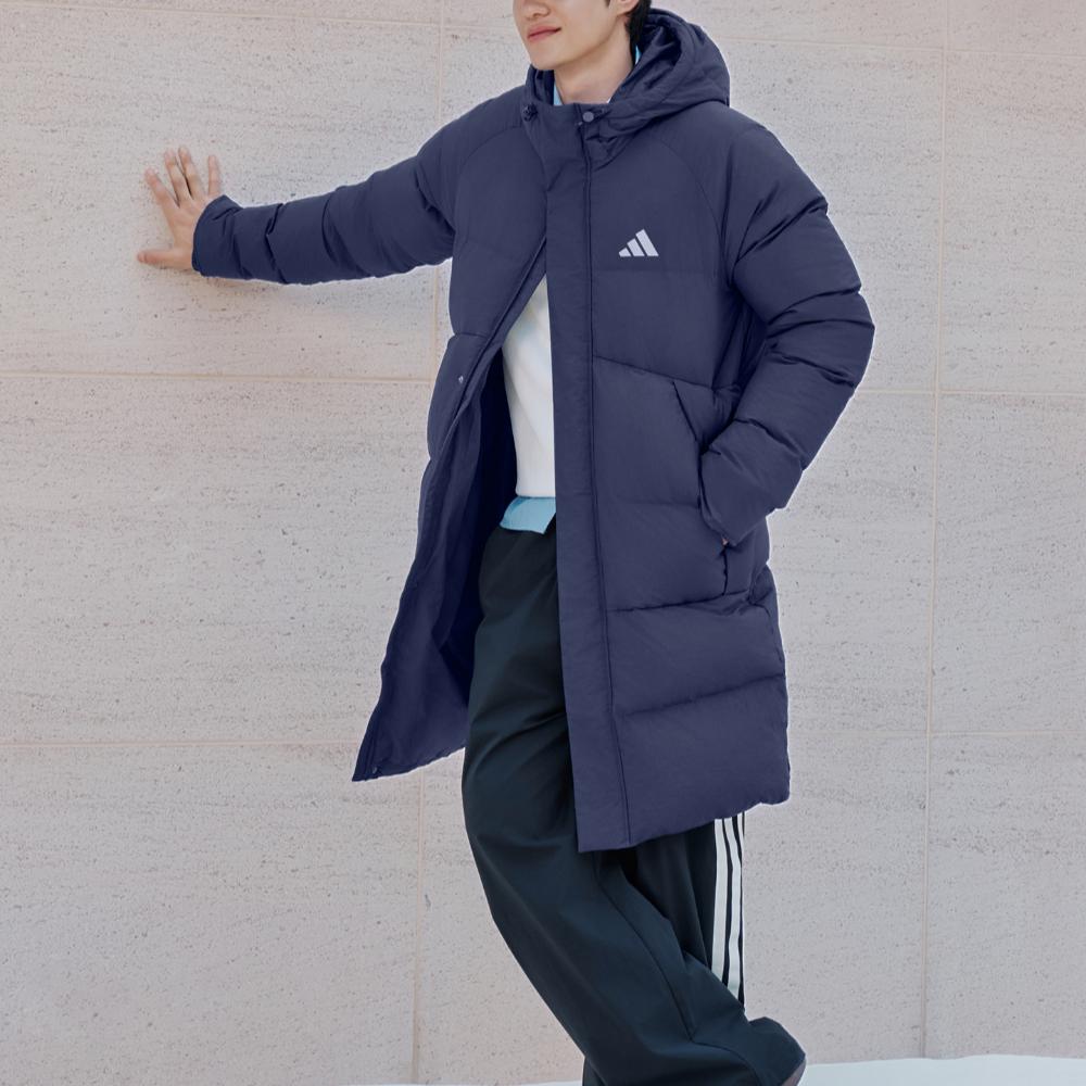 Adidas 600 Fill Comfortable Warm Duck Down Long Sleeve Hooded Down Jacket Unisex Outerwear KR0934