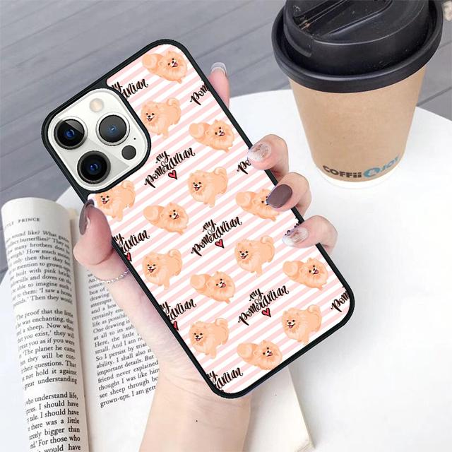 Cartoon Pomeranian Dog Phone Case Cover For iPhone 17 Air 16 15 14 Plus For Apple 16 11 12 13 Pro Max Coque