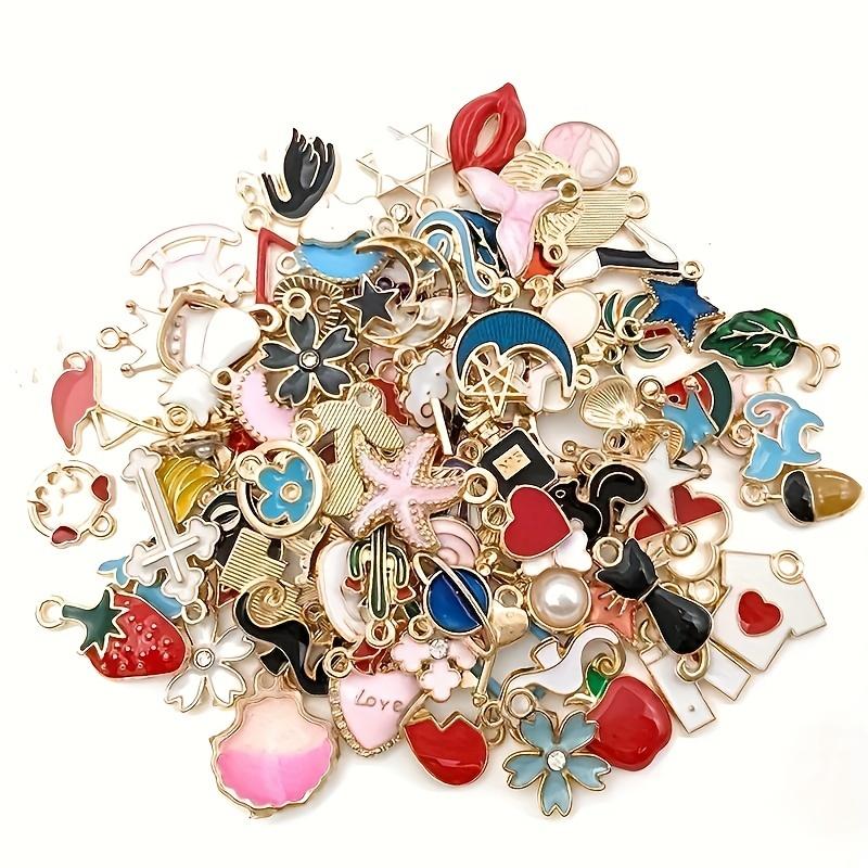 20/50Pcs/Lot Mixed Cartoon Animal Tree Enamel Creative Charms Exquisite Beads For Jewelry Making DIY Pendant Necklace Bracelet Earrings Chains