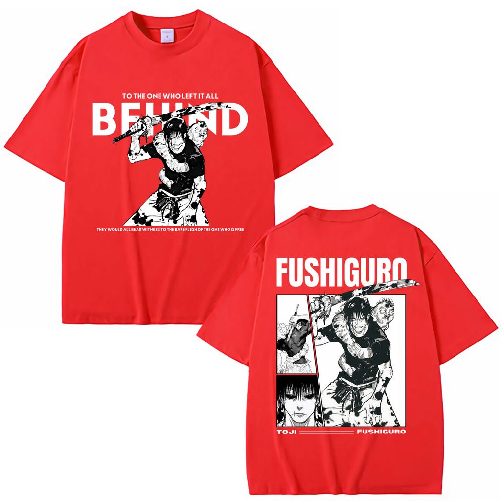 Anime Jujutsu Kaisen Fushiguro Toji Retro Tshirts Unisex Women Harajuku Unisexga Short Sleeve Oversized Fashion Casual Cotton T Shirt