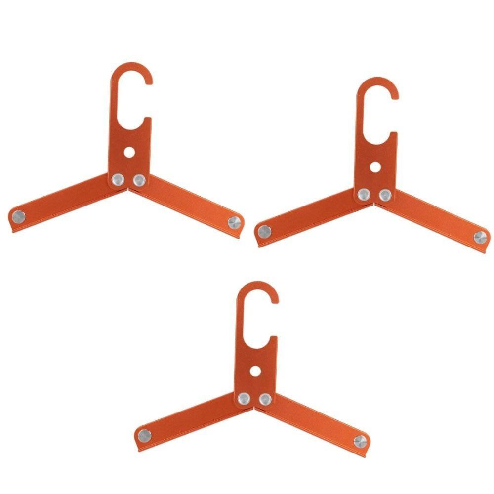 3 Pcs Aluminum Alloy Folding Hanger Non Slip Windproof Hook Multifunction Hanger Compact Heavy Duty Travel Hangers Home Use