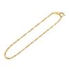 Speranza 24K Pure Gold Screw Selectable Gold Chain with Mint Certification Mark Bracelet, 1.45mm Wide, 18cm, Sizes,