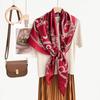 New fashion 111 mulberry silk silk scarf, women's Spring Festival gift for elders to keep warm 111 silk collection