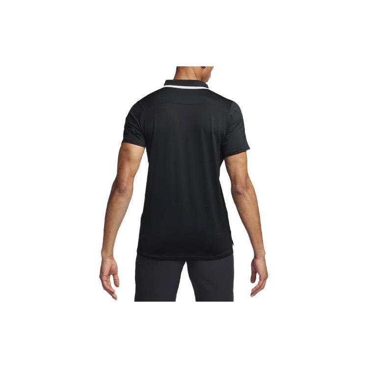 Nike Court Advantage Logo Color Block Casual Short Sleeve Polo Shirt Men Polo Shirts Black FD5317-010