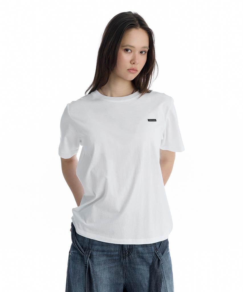 Teulimingbeodeu Essential Regular-Fit T-Shirt [ White ]