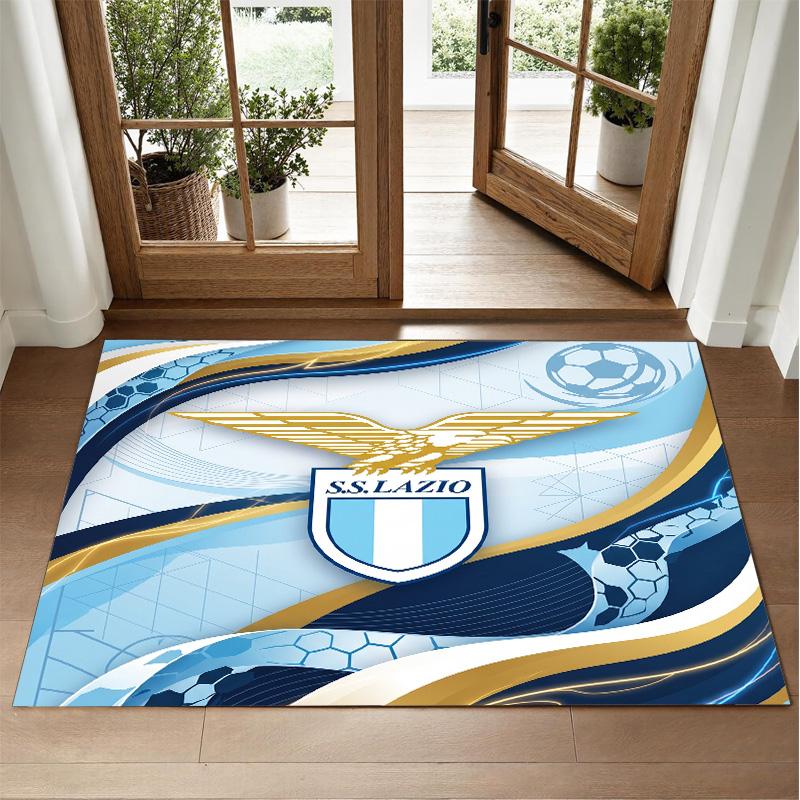 Lazio FC Design Crystal Velvet Rug Soft Decorative Mat for Bedroom Entrance