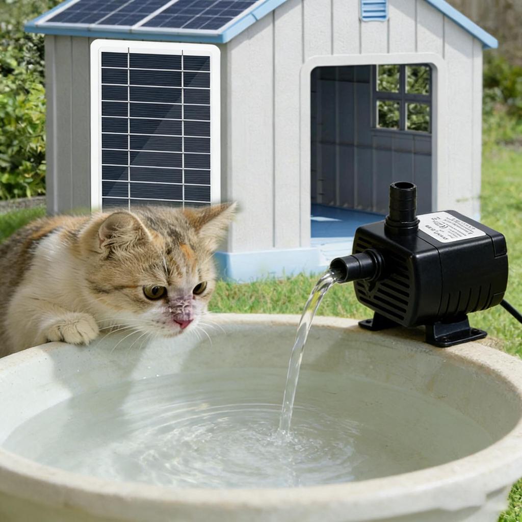 Solar-Powered USB 5V Water Pump Kit for Fish Tanks & Pet Water Circulation