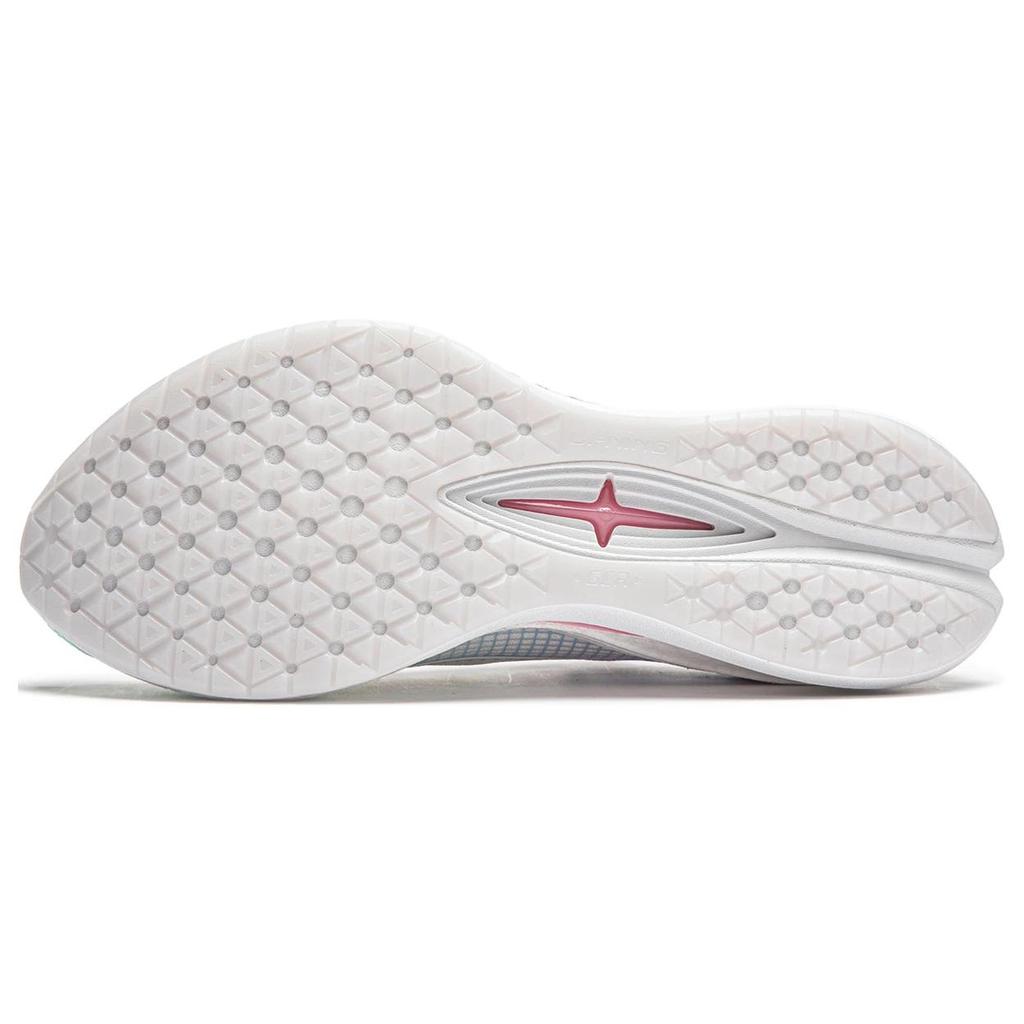 New LiNing Red Hare 7 Pro Cushioning, Slip Resistant, Lightweight Low Top Sprint Running Shoes Men's White Purple ARPV025-6