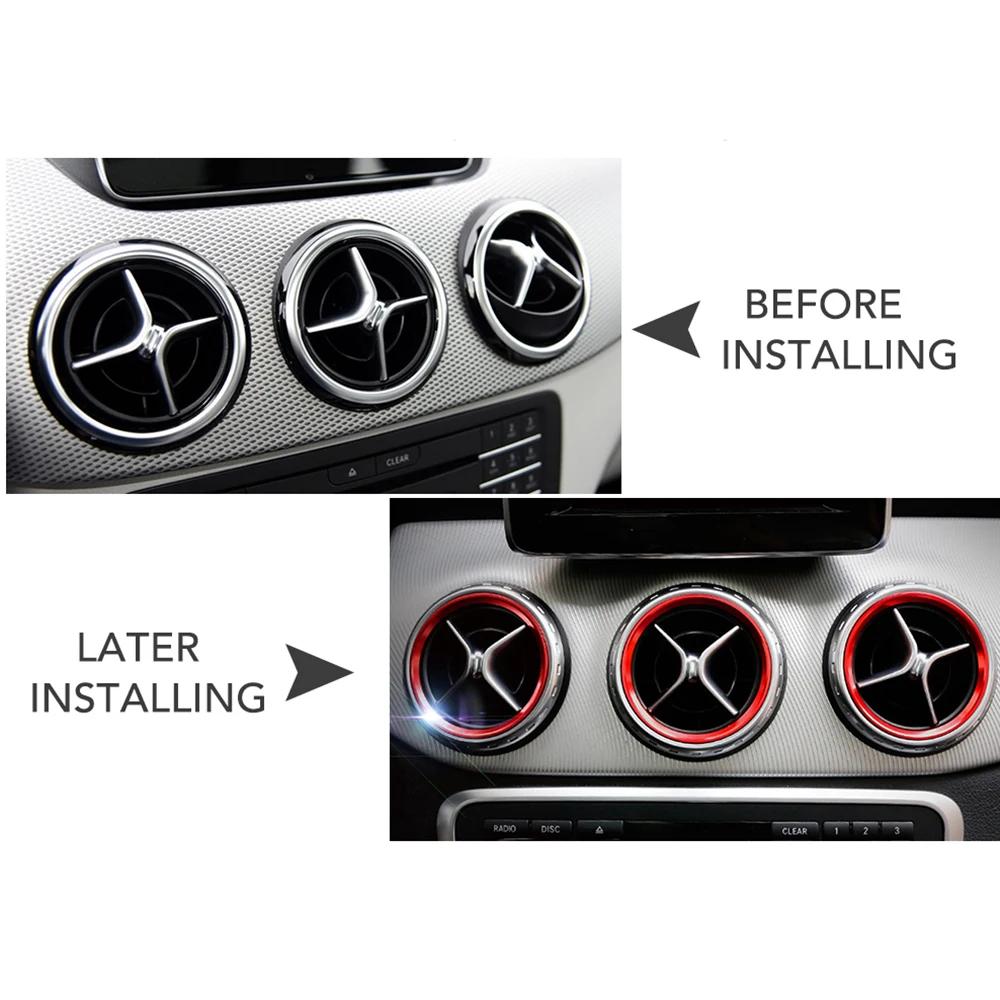 Set Klimaanlagen-Lüftungsauslass-Ringblende Dekoration für Mercedes Benz A B Gla Cla Klasse W176 W246 C117 X156 Amg 2012-