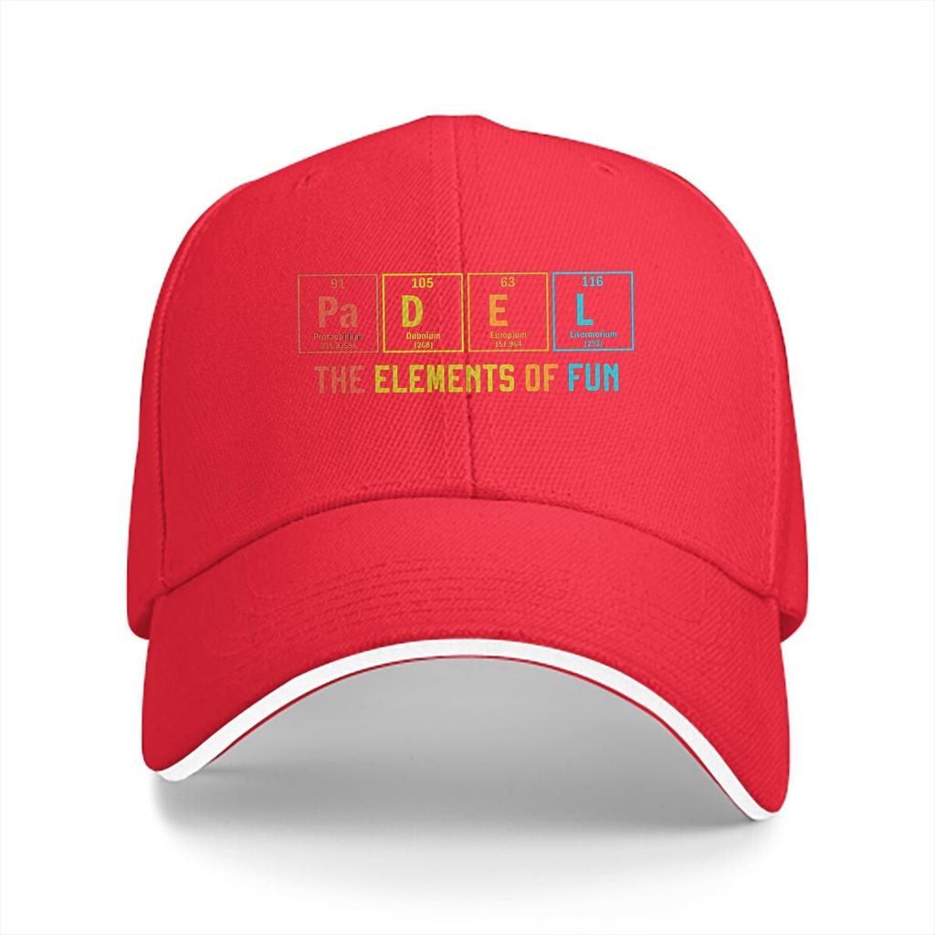 Washed Unisexs Baseball Cap Padel The EleUnisexts Racket Science Trucker Snapback Caps Dad Hat Chemistry Golf Hats