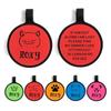 Custom Silicone Pet Tag Personalised Dog Cat ID Name Tag Lightweight Comfortable Anti Scratch Pet Collar Tag Waterproof