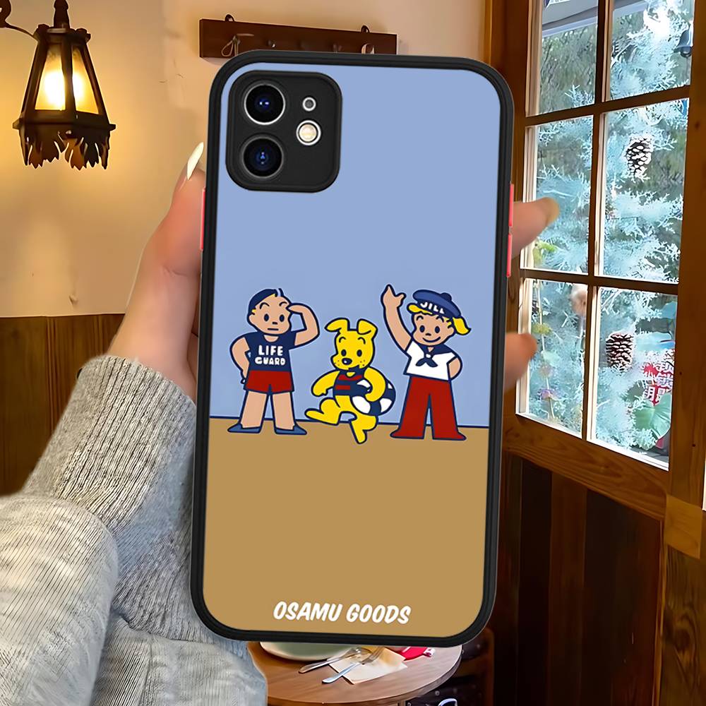 Fashion Osamu Goods Phone Case For IPhone 11 12 13 14 15 16 Pro Plus X XS MAX Matte Bumper Shockproof Cover