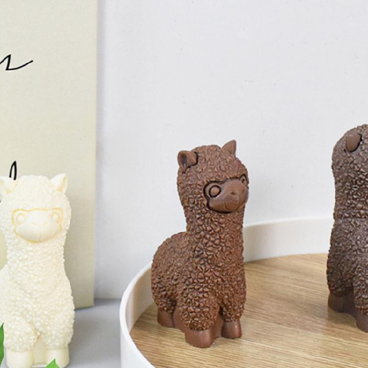 Cute Alpacas Molds Table Ornament Mould Plasters Making Tool Easily To Clean