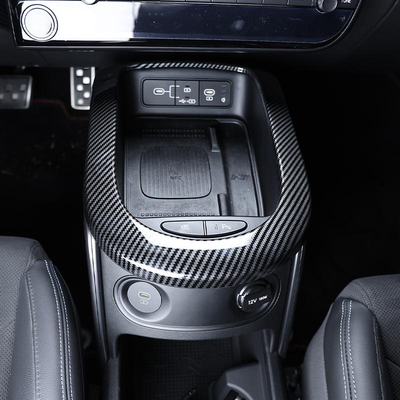 For Hyundai IONIQ 5 N 2024 2025 Center Console Charger Panel Water Cup Holder Cover Trim LHD/RHD