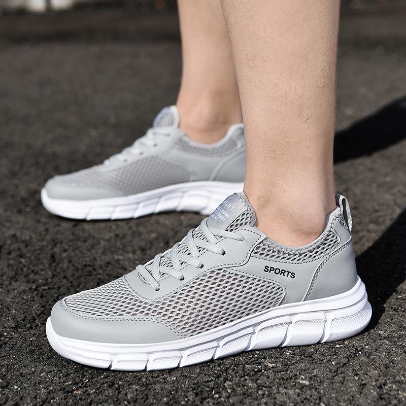 Summer new breathable mesh shoes sports shoes casual hollow deodorant mesh running shoes