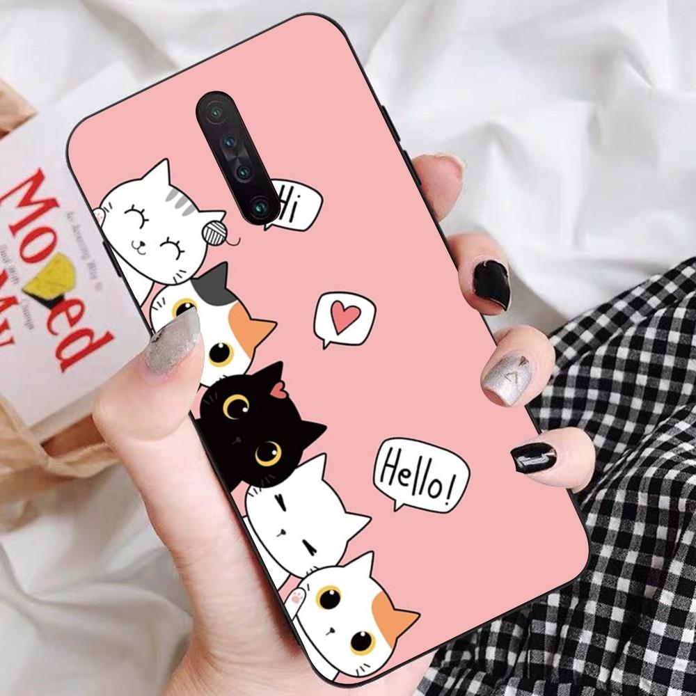 Cartoon Cute Cats Background Phone Case For Redmi 5 6 7 8 9 10 Plus Pro 6 7 8 9 A GO K20 K30 K40 Pro Plus F3 Fundas