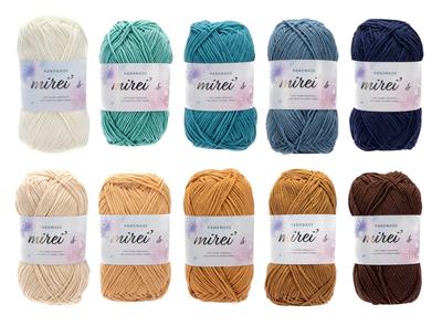 Millais Baumwolle Mittlere Häkel-Strickwolle, Gewicht, 10-Farben-Set, Ca.. 40g/128m Knäuel, (Winter)