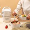 304 Stainless Steel Insulated Lunch Box, Multi-layer, Portable with Handle, Microwaveable – Ideal for Office & Student Meals.